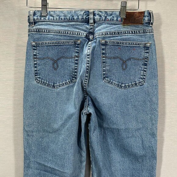 Lauren Jeans Co Ralph Lauren Womens 10 Cotton Stretch Straight Leg Pockets Logo - Picture 6 of 9